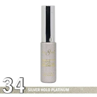 Cre8tion Detailing Nail Art Gel, 34, Silver Holo Platinum, 0.33oz KK1025